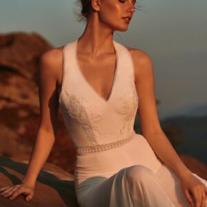 Combinaison mariée en mousseline Créatif Paris - dépôt vente Toulouse